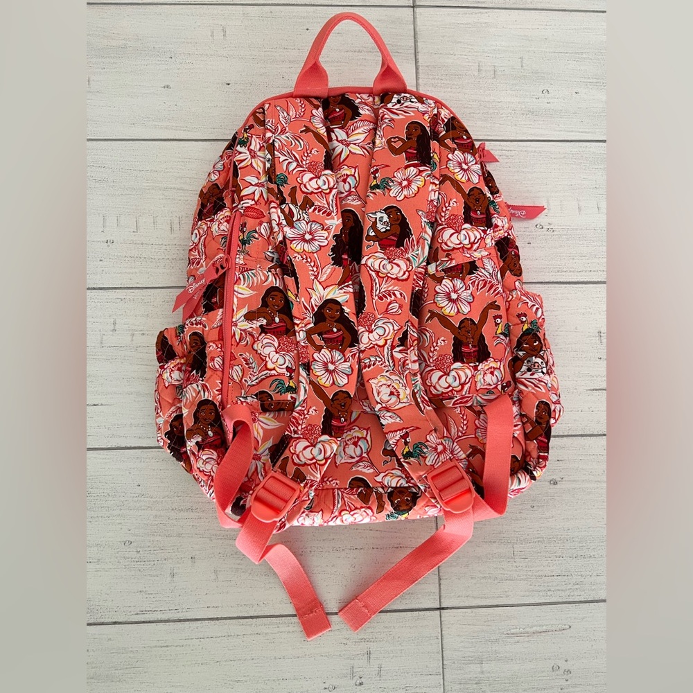 New Vera Bradley x Disney Campus Backpack Moana Adventure NWT in Cotton - Picture 6 of 15